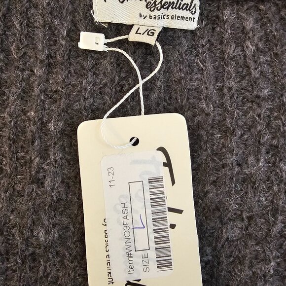 Nwt Essential Elements Dark Grey Cardigan - Picture 3 of 4